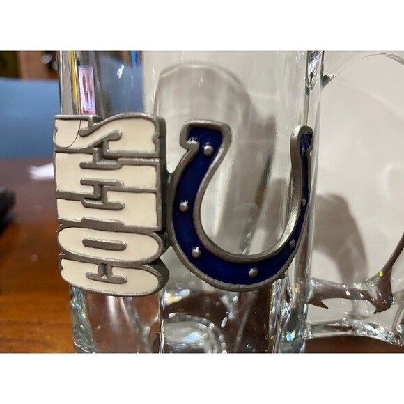 Vintage Colts leaded glass beer Mug/stein - Picture 2 of 2